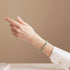 Blaue Minze | Firefly Glass x Murano Glas Herzen Armband